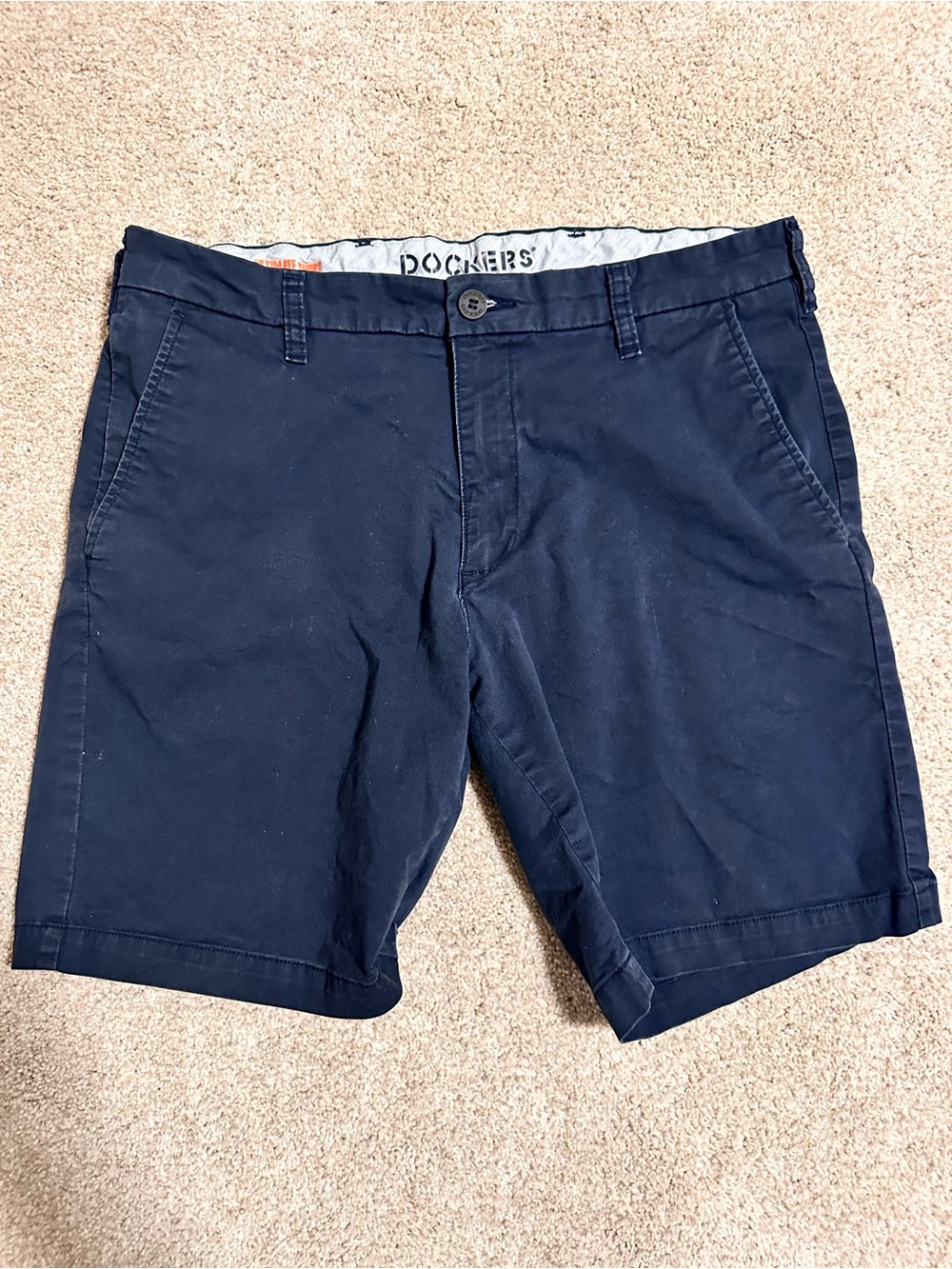 Dockers Navy Flat Front Men’s Chino Shorts